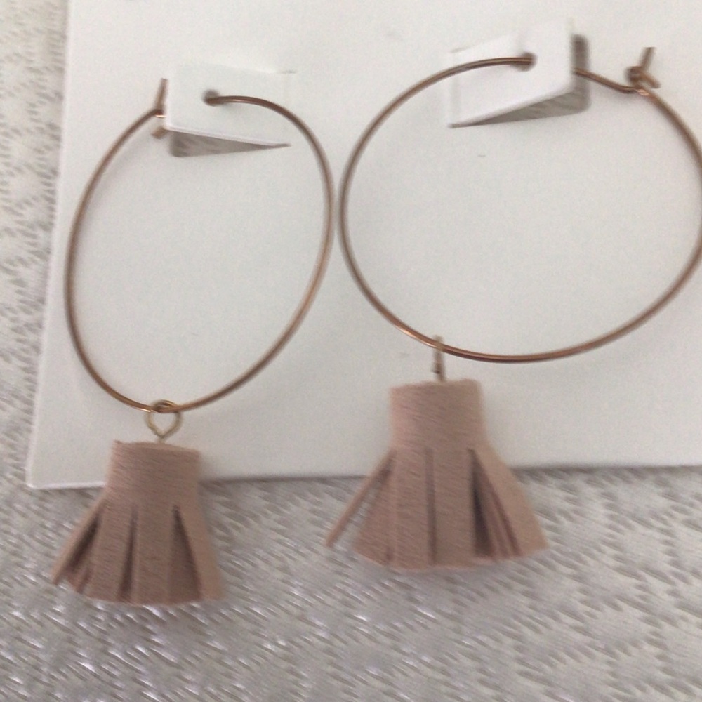 Elegant Rosé suede Hoop Earrings